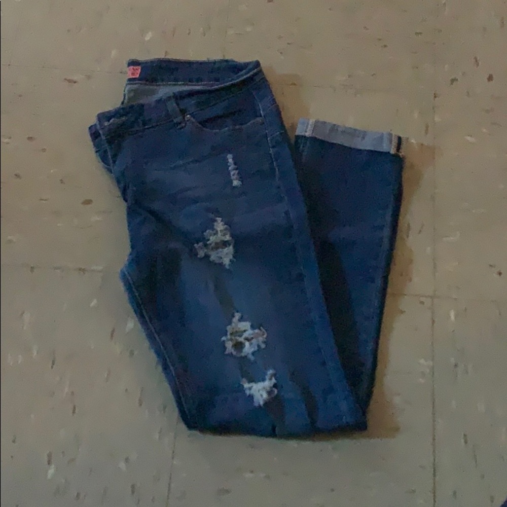 Dark blue jeans